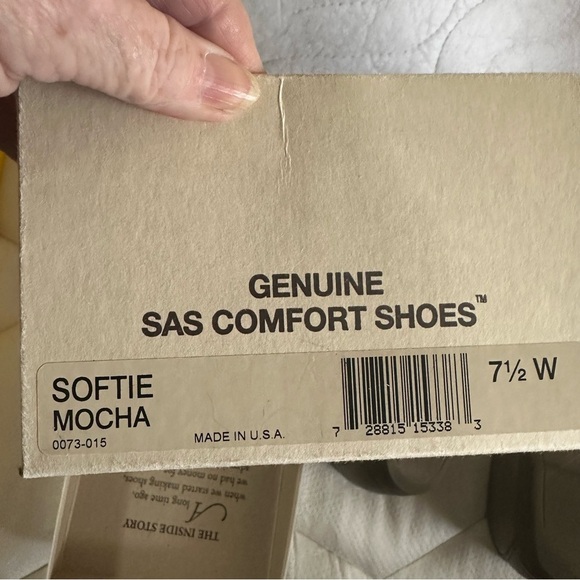 SAS Mocha Leather Loafers with Decorative Stitching - Picture 3 of 4